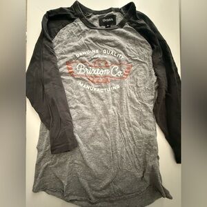 Brixton - size medium - 3/4 sleeve ringer/baseball shirt.